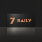 Brushed copper house number and street name sign with a brushed metal look, The Maleny, black face reading 7 Baily in copper lettering.