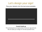 Matte black face preview for The Noosa illuminated house number and street name sign, with the lit rule, ready for you to add your address.