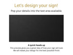 Matte black face preview for an illuminated house sign, ready for you to add your address.